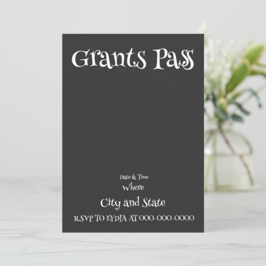 GRANTS PASS KAART (Staand voorkant)