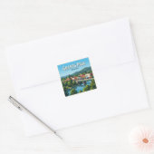 Grants Pass Riverside District Oregon Vierkante Sticker (Envelop)