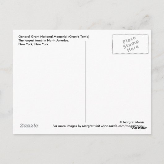 Grant's Tomb Briefkaart (Achterkant)