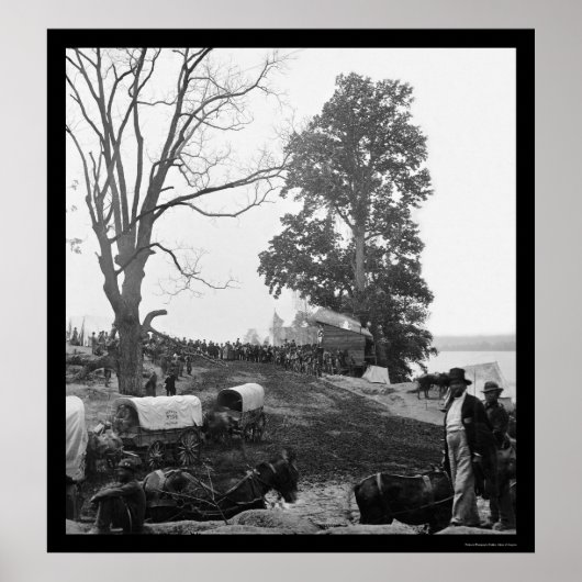 Grant's Wilderness Campaign Wagon Train 1864 Poster (Voorkant)