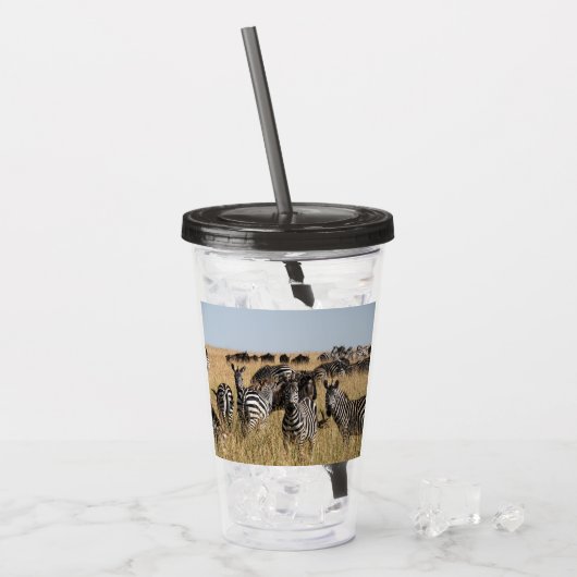Grant's Zebra Acryl Drinkbeker (Voorkant ijs)