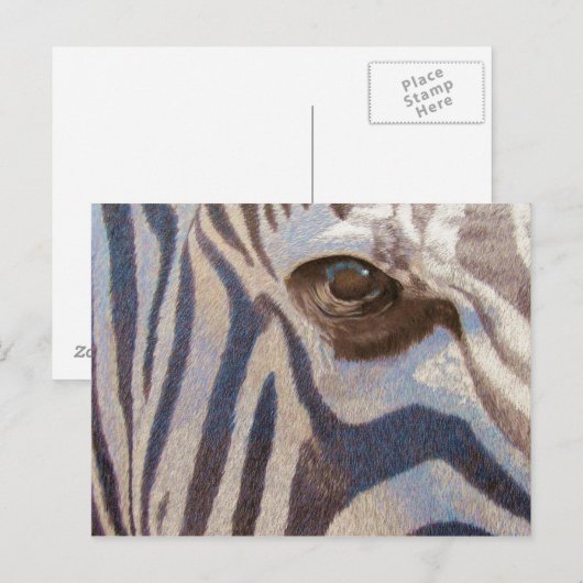 Grant's Zebra Briefkaart (Voorkant / Achterkant)