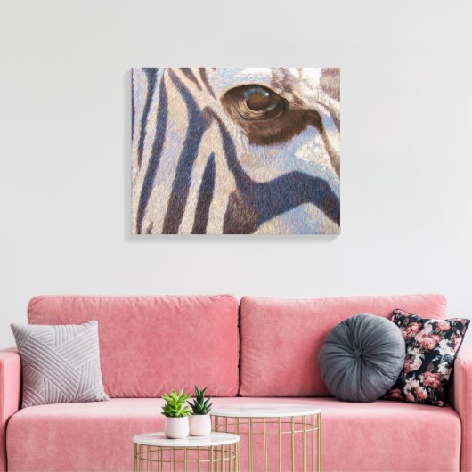 Grant's Zebra Canvas Afdruk (Insitu (Woonkamer))