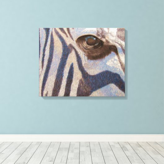 Grant's Zebra Canvas Afdruk (Insitu (Houten vloer))