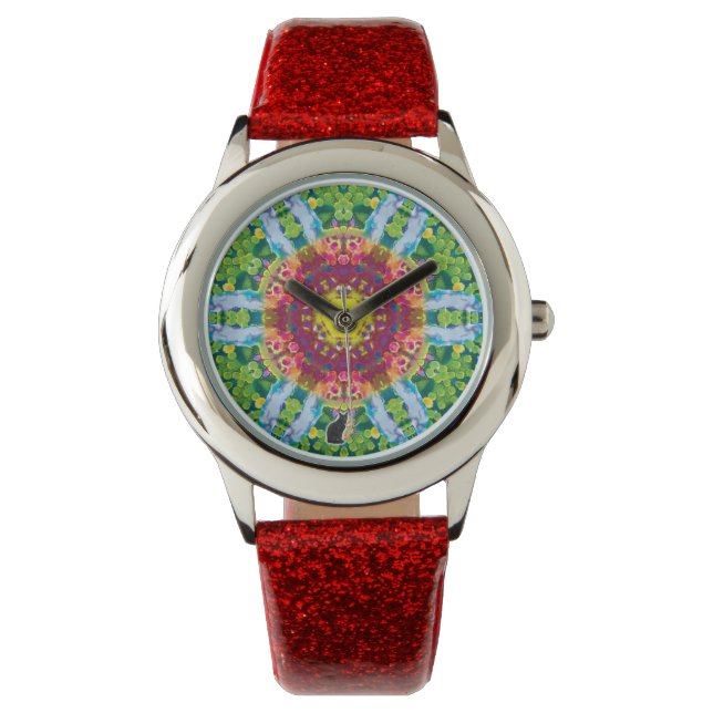 Granulair Kaleidoscope Horloge (Voorkant)