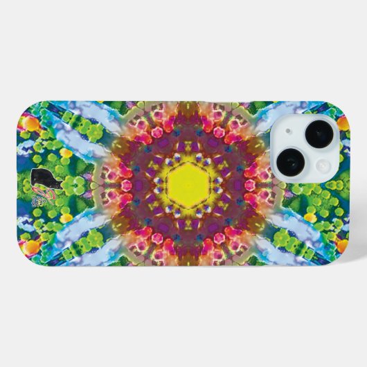 Granulair Kaleidoscope iPhone Case (Achterkant (horizontaal))