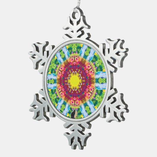 Granulair Kaleidoscope Snowflake Ornament (Rechts)