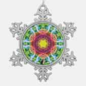 Granulair Kaleidoscope Snowflake Ornament (Voorkant)
