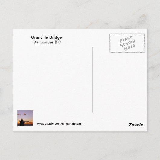 Granville Bridge Briefkaart (Achterkant)