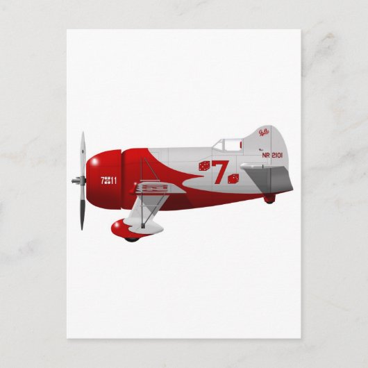 Granville Brothers Vliegtuig "Gee Bee R-1" Briefkaart (Voorkant)