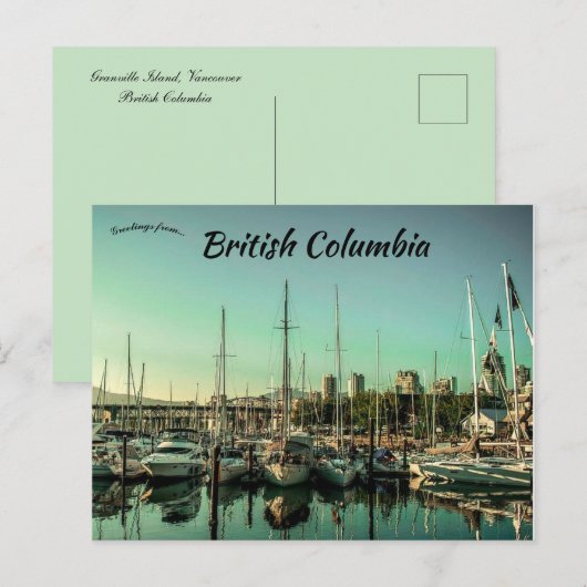 Granville Island Vancouver British Columbia Canada Briefkaart (Voorkant / Achterkant)