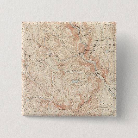 Granville, Massachusetts Vierkante Button 5,1 Cm (Voorkant)