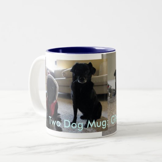 GRAP 2010 Blauw Tweekleurige Koffiemok (Voorkant links)