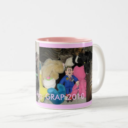 GRAP 2010 roze Tweekleurige Koffiemok (Voorkant rechts)
