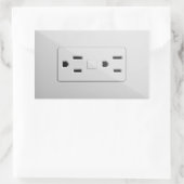 Grap Elektrische Stopcontact Sticker Grappig 1 Apr (Tas)