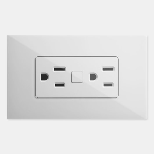 Grap Elektrische Stopcontact Sticker Grappig 1 Apr (Voorkant)