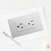 Grap Elektrische Stopcontact Sticker Grappig 1 Apr (Envelop)