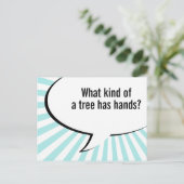 grap flora palmboom briefkaart (Staand voorkant)