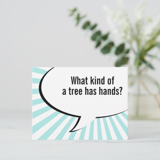 grap flora palmboom briefkaart (Staand voorkant)