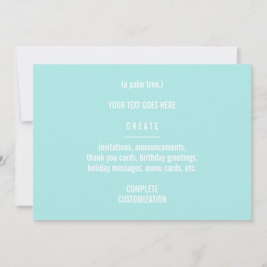 grap flora palmboom kaart (Achterkant)