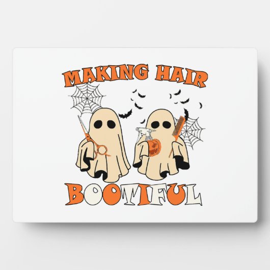 Grap Haar Grappige Geest Kapsalon Halloween Fotoplaat (voorkant)