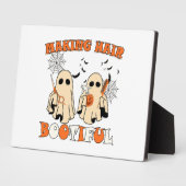 Grap Haar Grappige Geest Kapsalon Halloween Fotoplaat (Zijkant)