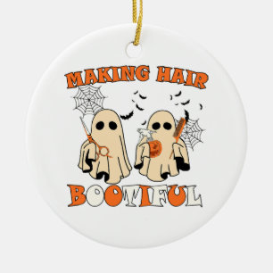 Grap Haar Grappige Geest Kapsalon Halloween Keramisch Ornament