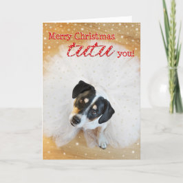 Grap hilarisch kerstkaart - Hond met Tutu Feestdagen Kaart