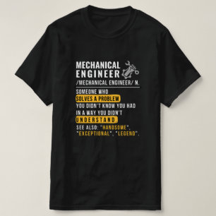 Grap hilarische functiebeschrijving werktuigbouwku t-shirt