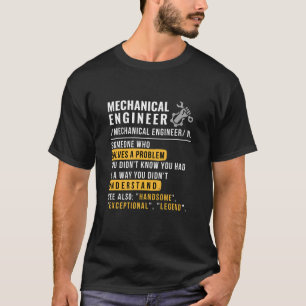 Grap hilarische functiebeschrijving werktuigbouwku t-shirt
