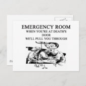 grap in de noodzaal briefkaart (Voorkant / Achterkant)