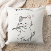 Grap Katzen die op de Fluit Speelt Kussen (Deken)