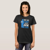 Grap met gebroken arm grap herstel beterschap t-shirt (Voorkant volledig)