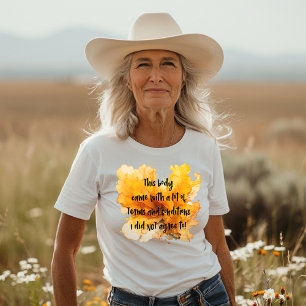 Grap met je eigen lichaam op abstracte achtergrond t-shirt