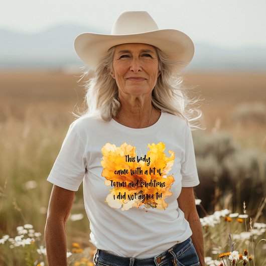 Grap met je eigen lichaam op abstracte achtergrond t-shirt