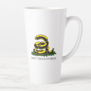 Grap niet op vlees grappige Gadsden vlag parodie m Latte Mok