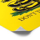 Grap niet op vlees grappige Gadsden vlag parodie m Poster (Hoek)