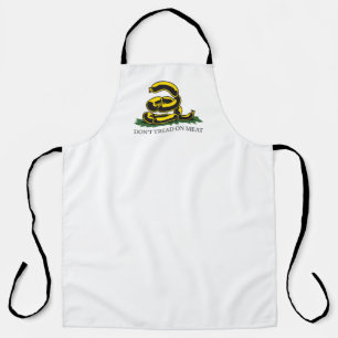 Grap niet op vlees grappige Gadsden vlag parodie m Schort