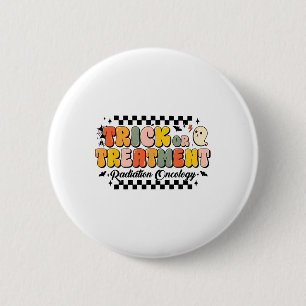 Grap of Behandeling Radiatie Oncologie Halloween 1 Ronde Button 5,7 Cm
