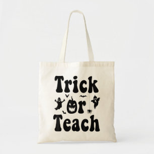 Grap Of Geef Grappige Regenboog Halloween Leraar Tote Bag