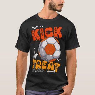 Grap of snoep grappige grap voetbal Halloween spel T-shirt