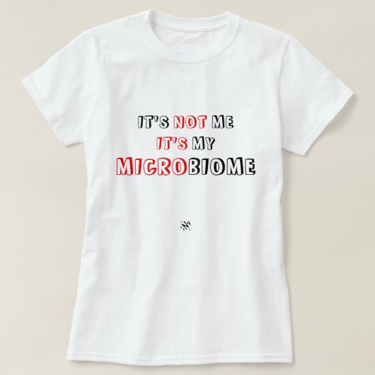 Grap over het menselijk microbioom 2 t-shirt (Design voorkant)