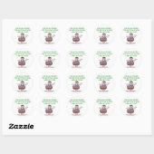 grap over recessie ronde sticker (Vel)