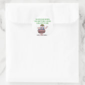 grap over recessie ronde sticker (Tas)