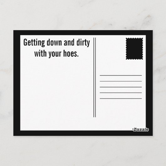 grap tuinslangen briefkaart (Achterkant)