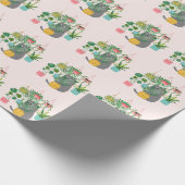 Grap tussen planten grappig cadeaupapier (Hoek)