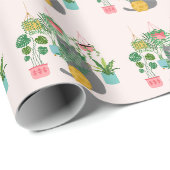 Grap tussen planten grappig cadeaupapier (Rol Hoek)