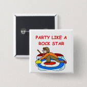 grap vierkante button 5,1 cm (Voorkant /achterkant)