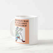 grap voor onderzoek , grap voor onderzoek koffiemok (Voorkant links)