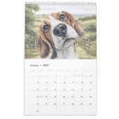 Grapcartoon Beagle Hond Kalender (Jan 2027)